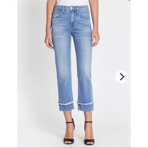 3x1 Petal Higher Ground Slim Crop Jeans Double Raw Hem REVOLVE